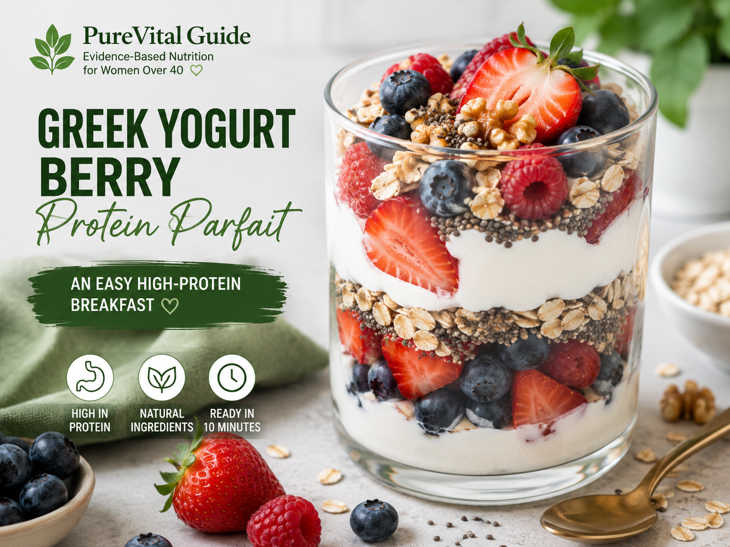 Greek Yogurt Berry Protein Parfait: An Easy High-Protein Breakfast