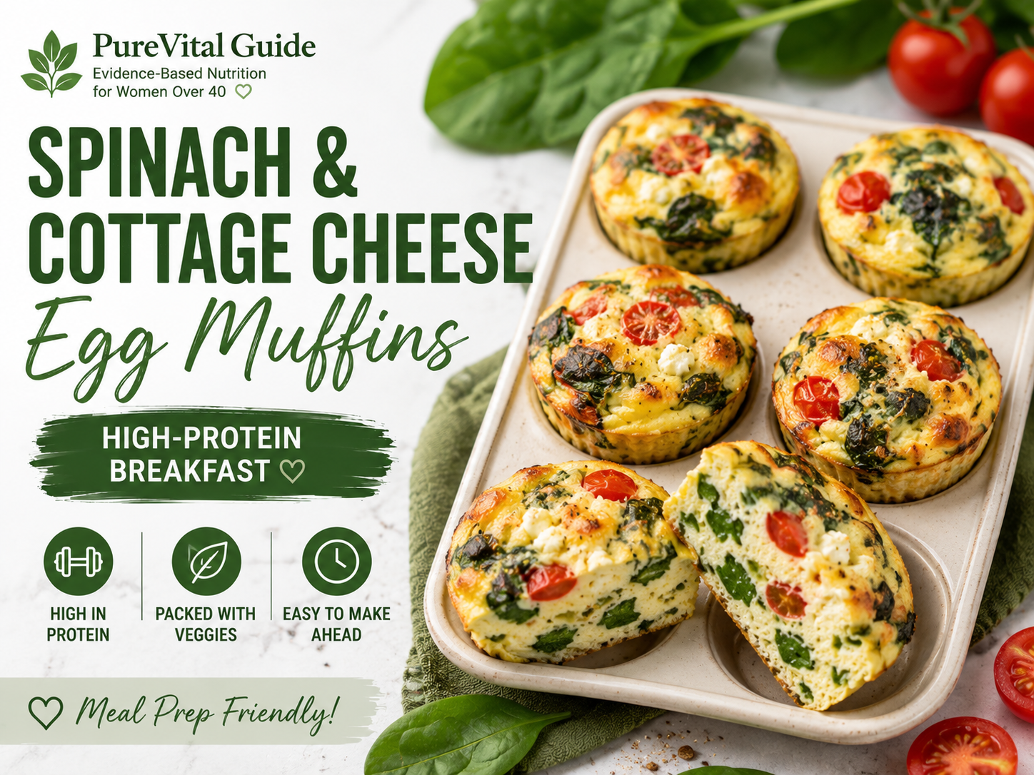 Spinach & Cottage Cheese Egg Muffins: Easy High-Protein Breakfast | PureVital Guide