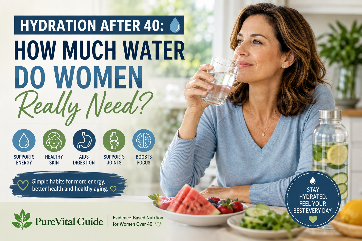 Hydration After 40: How Much Water Do Women Really Need?