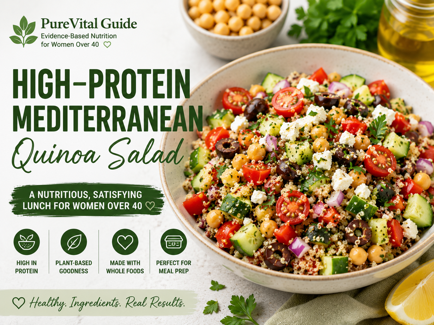 High-Protein Mediterranean Quinoa Salad: Easy Healthy Lunch