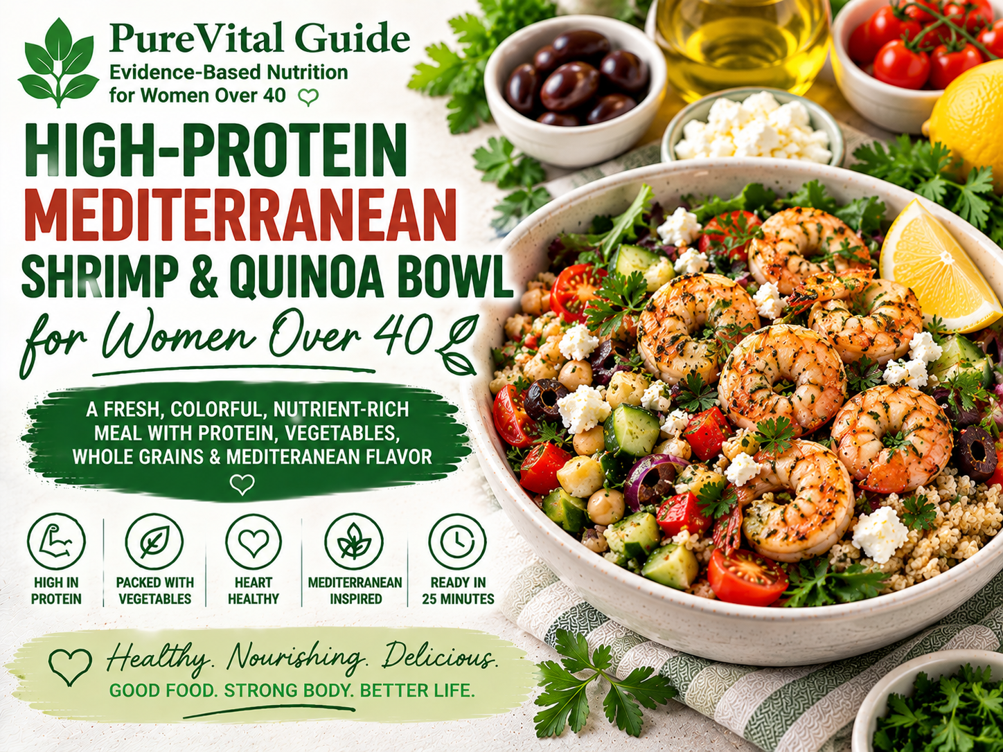High-Protein Mediterranean Shrimp Bowl for Women Over 40