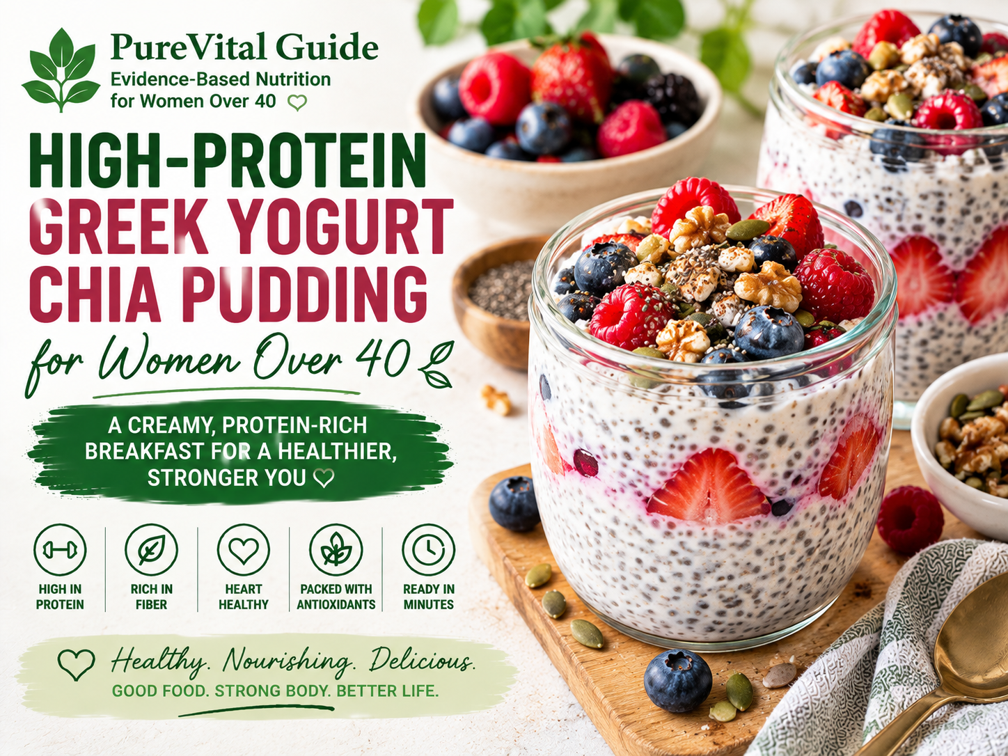 High-Protein Greek Yogurt Chia Pudding for Women Over 40